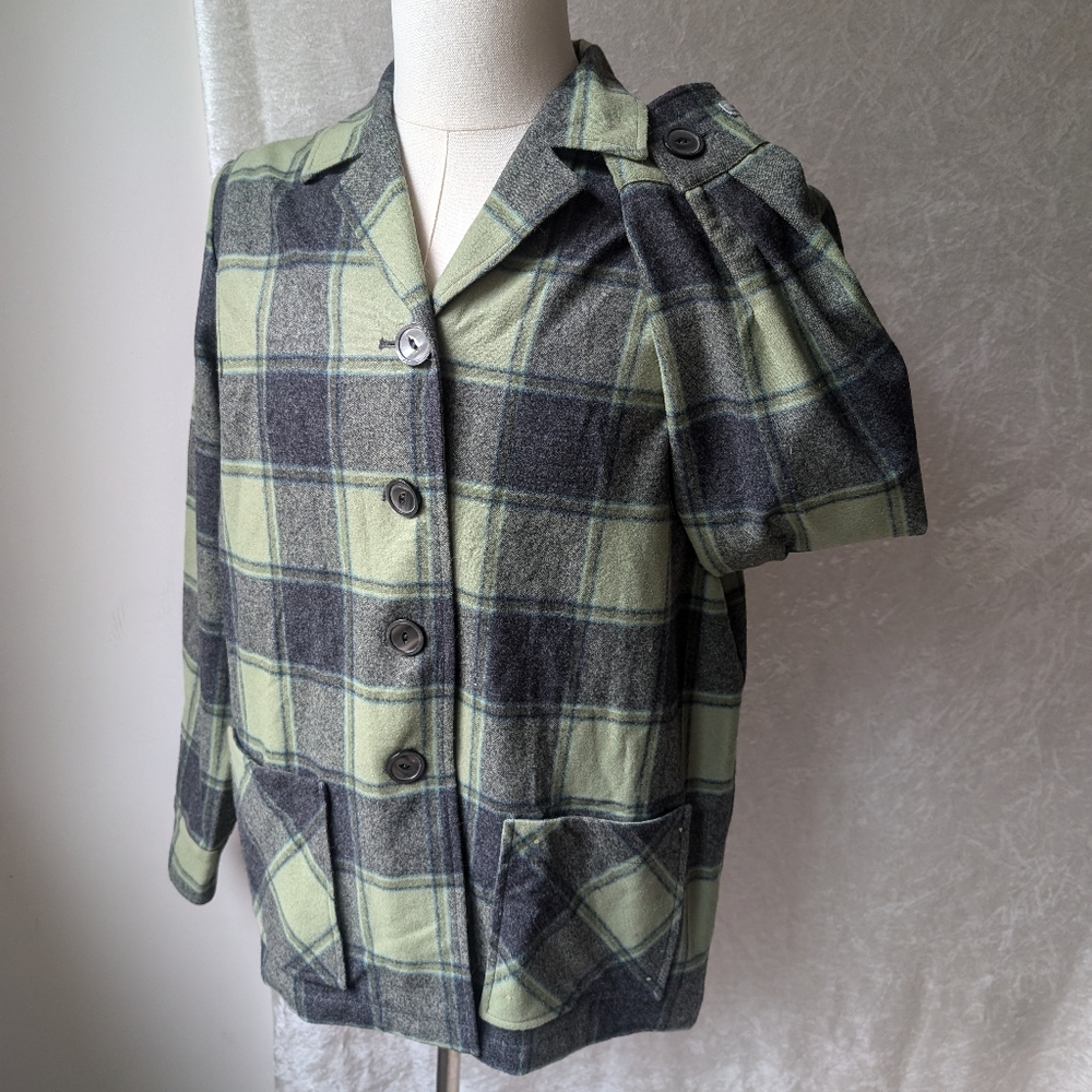 NWT Pendleton Virgin Wool Button Down Sport Coat Green Heritage Limited Edition